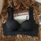 slight stretch 6 colors letter printing traceless padded bras_Black