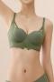 slight stretch 5 colors solid color traceless hollow padded bras_Black_White_Red_Green