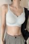 slight stretch 6 colors solid color gather padded bras(suitable for 99-148lb)_Black_Pink_Deep Yellow_Sky Blue