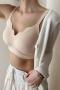 slight stretch 6 colors solid color gather padded bras(suitable for 99-148lb)_Black_Pink