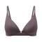 three pcs sexy slight stretch 4 colors padded traceless bra_Dark Gray_Beige_Brown