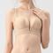 stretch solid color 3 colors glossy gather traceless with underwire padded bras_Black_White_Nude