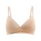 sexy plus size slight stretch traceless gather thin breathable bra_Black_White_Beige
