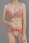 slight stretch 3 colors lace gather padded bras(no underwire)_Black_White_Pink