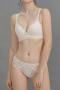 slight stretch 3 colors lace gather padded bras(no underwire)_Black_White