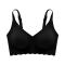 sexy high stretch solid color traceless breathable comfort lift  thin bra_Black