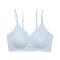 sexy slight stretch simple solid traceless breathable gather comfort thin bra_Gray_Sky Blue