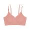 sexy slight stretch simple traceless breathable gather comfort thin bra_Pink