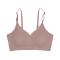 sexy slight stretch simple traceless breathable gather comfort thin bra_Pink_Light Pink_Dark Purple_Khaki