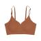 sexy slight stretch simple traceless breathable gather comfort thin bra_Pink_Light Pink_Dark Purple_Khaki _Brown