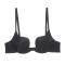 stretch 4 colors traceless backless with underwire padded bras_Black