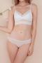 plus size stretch 3 colors lace padded thin bras_Black_White
