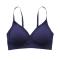 sexy slight stretch solid traceless gather breathable comfort thin bra_Dark Blue