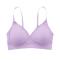 sexy slight stretch solid traceless gather breathable comfort thin bra_Dark Blue_Light Purple