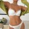 sexy slight stretch adjustable straps lace with underwire ultra-thin padded bras_Black_White