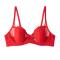 sexy plus size slight stretch lace see-through underwire gather thin bra_Black_White_Pink_Red