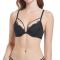 sexy plus size slight stretch lace underwire lift gather thin bra_Black