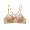 sexy plus size slight stretch lace underwire lift gather thin bra_Black_White_Rose Red_Beige