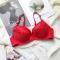 sexy plus size slight stretch padded underwire 3/4 cup bra size run small_Black_White_Red