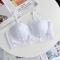 sexy plus size slight stretch lace padded underwire 1/2 cup bra size run small_Black_White