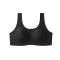 sexy plus size slight stretch 4 colors padded seamless push-up bra_Black
