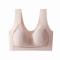 plus size stretch 5 colors solid color traceless padded bras_Black_Gray_Pink
