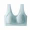 plus size stretch 5 colors solid color traceless padded bras_Black_Gray_Pink_Sky Blue