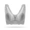 plus size slight stretch 4 colors lace breathable thin padded bras_Black_Gray
