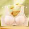 plus size slight stretch lace gather breathable padded bras_Black_Pink_Haze Blue_Beige