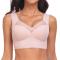 plus size stretch 6 colors solid color traceless padded bras_Black_Dark Gray_Pink