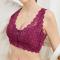 plus size stretch lace zip-up gather padded bras_Black_White_Purple