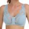 plus size stretch solid color lace breathable padded bras_White_Magenta_Sky Blue