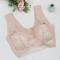 plus size stretch 6 colors stitching lace gather padded bras_Black_Dark Gray_Pink_Dark Blue_Brown_Nude