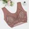 plus size stretch 6 colors stitching lace gather padded bras_Black_Dark Gray_Pink_Dark Blue_Brown