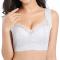 plus size stretch 4 colors cutout traceless gather padded bras_Black_Gray