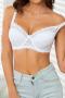 slight stretch 6 colors solid color lace breathable with underwire padded bras_Black_White