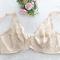 stretch lace stitching mesh with underwire unpadded bras_Black_Beige