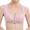 plus size slight stretch 4 colors front buckle padded bras_Black_Gray_Pink