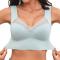 plus size stretch 6 colors traceless solid color padded bras_Black_Dark Gray_Pink_Red_Sky Blue