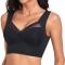 plus size stretch 6 colors traceless solid color padded bras_Black