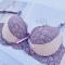 sexy plus size stretch lace flowers thin cup large breast underwire push up bra_Magenta_Blue_Light Purple