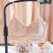 sexy plus size slight stretch lace breathable padded thin bra size run small#1_Sky Blue_Beige