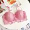 sexy plus size slight stretch lace padded thin large breast bra size run small#1_Pink