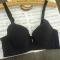 sexy slight stretch d cup traceless underwire padded thin bra size run small_Black