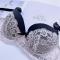 plus size stretch lace gather breathable with bra rim padded bras_Black_Magenta_Beige
