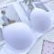 plus size stretch 4 colors glossy bow decor with bra rim padded bras_Black_White