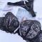 plus size stretch lace cup large breast underwire lift bra set size run small#1_Black