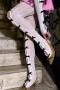 sexy high stretch lace bow-knot decor hollow stockings_Black_White
