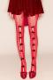 sexy high stretch lace bow-knot decor hollow stockings_Black_White_Pink_Red