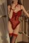 bunny girl costumes size run small(with hair hoop&hand rings&neck ring,no stockings)_Black_White_Rose Red